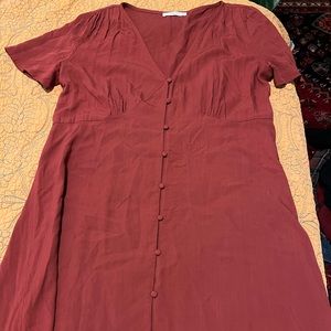 COPY - Brick red midi dress